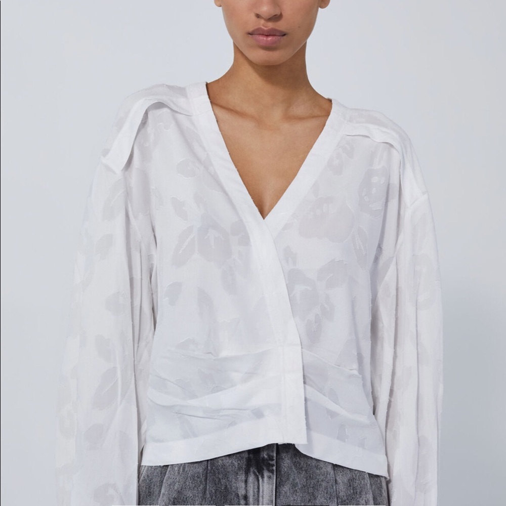 IRO Paris -GIPA LOW-CUT BLOUSE